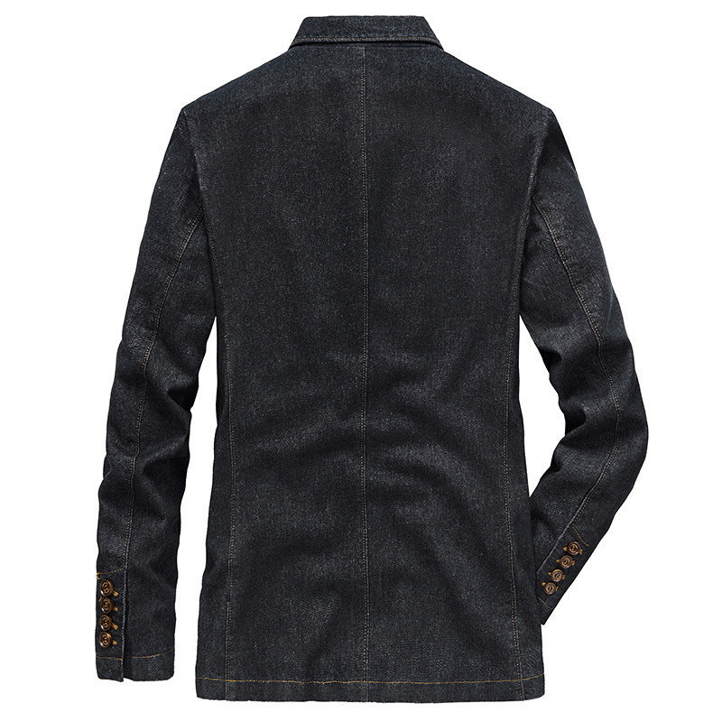 Men's Classic Casual Sport Denim Blazer Jacket
