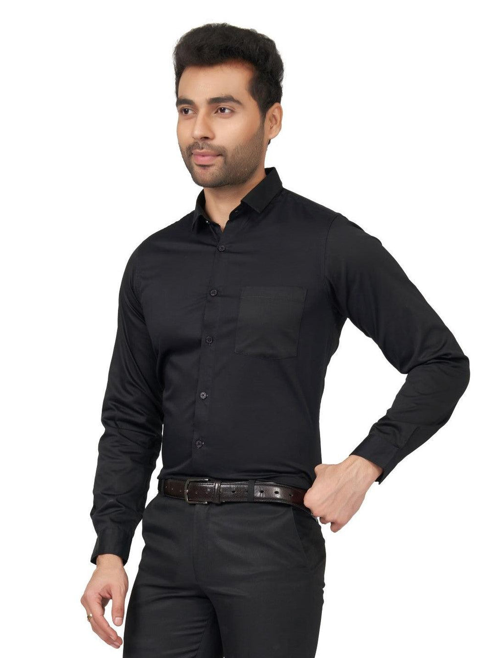 latest Men Slim Fit Cotton Satin Formal Shirt