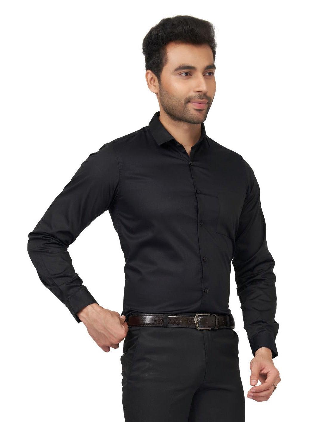 latest Men Slim Fit Cotton Satin Formal Shirt