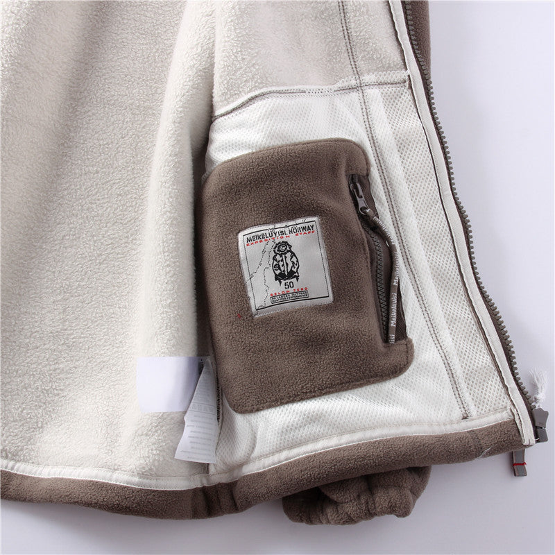 Norway Men's Thickened Double-Sided Polar Fleece Jacket