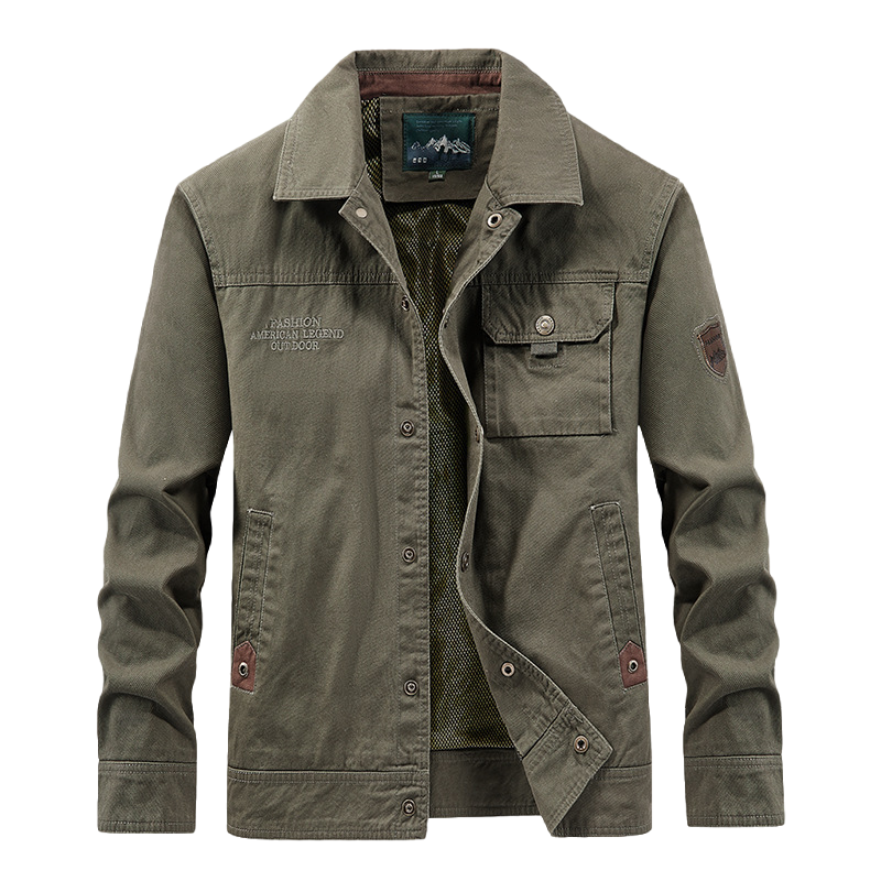 Men's Outdoor Casual Military Multi Pocket Jacket