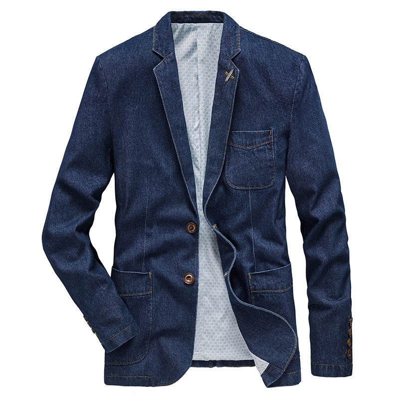 Men's Classic Casual Sport Denim Blazer Jacket